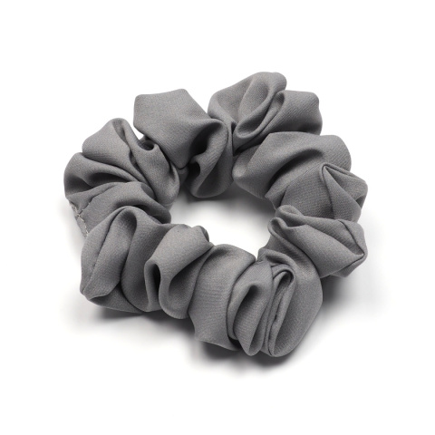 Scrunchie bun elastic thick crinkle grey