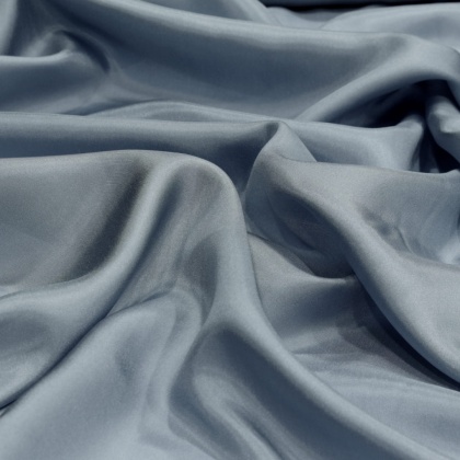 Niebiesko-szary Jedwabny Szal Habotai 200x65 cm SZH-029