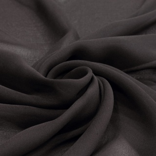 Black silk georgette scarf 200x65 cm SZZ-001