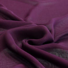 Violet Single-color silk scarf - Georgette, 200x65cm