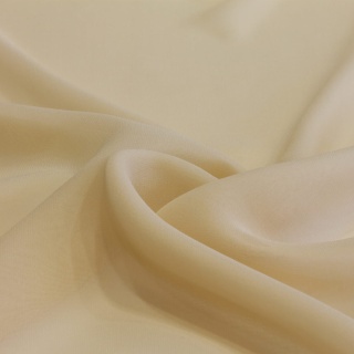 Light beige silk georgette long scarf 200x65 cm SZZ-006