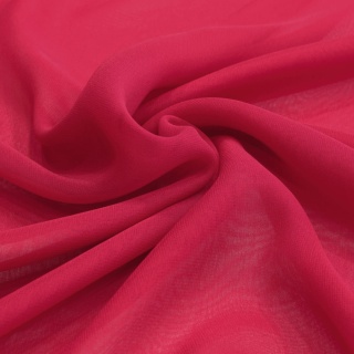 Red silk georgette scarf 200x65 cm SZZ-301