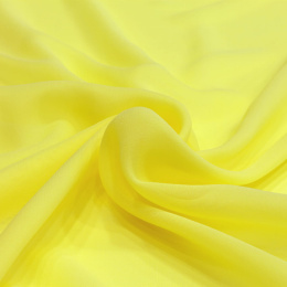 Yellow Einfarbige Seidentuch - Georgette, 200x65cm