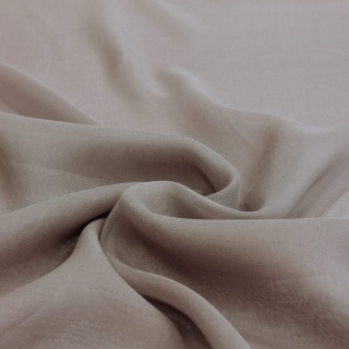 Fioletowo-beżowy jedwabny szal żorżeta 200x65 cm SZZ-350