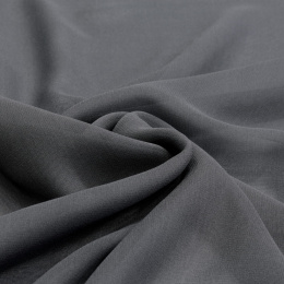 Graphite silk scarf - georgette, 200x65cm