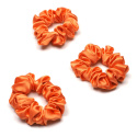 Scrunchie jedwabna gumka do włosów pomarańczowa