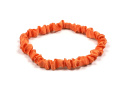 Silk hair band with elastic band thin orange