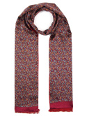 Men's silk scarf with a classic paisley pattern
