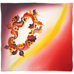 Hand Painted Silk Scarf, 90x90cm