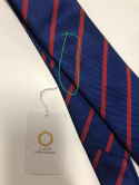 OUTLET Elegancki jedwabny krawat żakardowy w paski