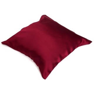 Jedwabna poszewka na poduszkę z satyny bordowa 70x80 cm