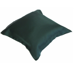 Jedwabna poszewka na poduszkę z satyny butelkowo zielona 70x80 cm