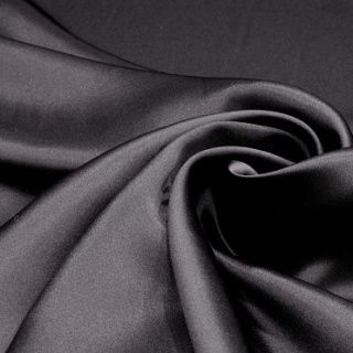Black Silk Satin Scarf, 55x55cm AS5-038