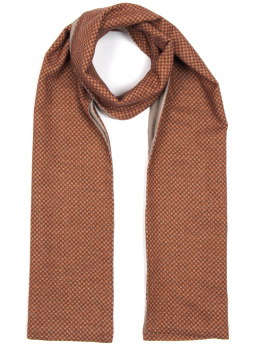 SR-186 brown brown Scarf Silk - Wool 180x30 cm