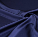 Navy blue silk satin scarf, 55x55cm