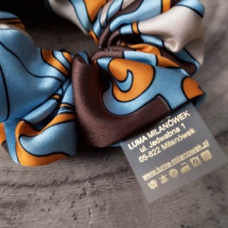 Gruba gumka do koka scrunchie Egzotyczna Łąka
