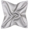 SATIN elegant silk pocket square for jacket, light grey 30x30 cm