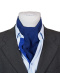 Men's silk neck scarf dark blue, 67x67cm