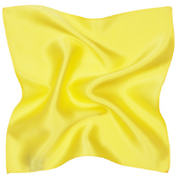 Men's satin pocket square, yellow, 28x28 cm