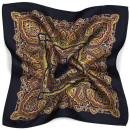 Anzug-Einstecktuch aus Seide mit orientalischem Muster 30x30 cm