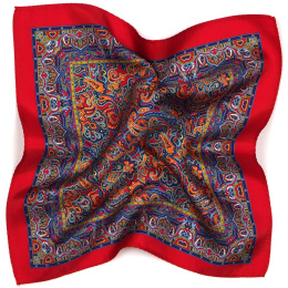 Seidentaschentuch für Anzug mit orientalischem Muster 30x30