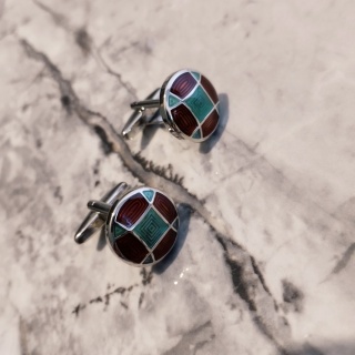 Original Awangarda cufflinks with a stained glass motif