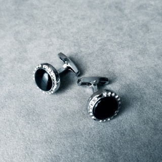 Original cufflinks with cubic zirconia
