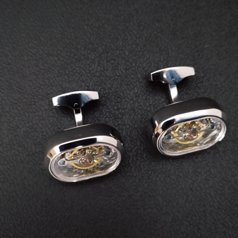 Silver swinging shirt cufflinks