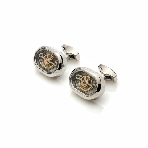 Silver swinging shirt cufflinks