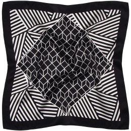 AD5-002 Silk scarf printed on both sides, houndstooth 55x55 cm