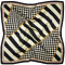 AD7-035 Silk scarf printed on both sides, houndstooth 70x70 cm