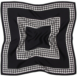 AD5-004 Silk scarf printed on both sides, houndstooth 55x55 cm