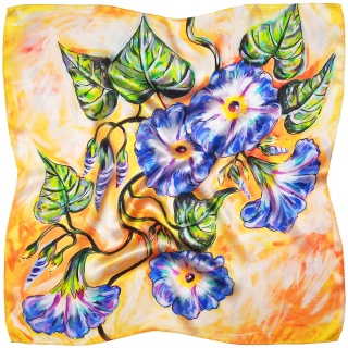 AD7-059 Silk scarf 100% printed oil painting 68x68cm
