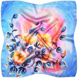 AD7-061 Silk scarf 100% printed oil painting 70x70 cm