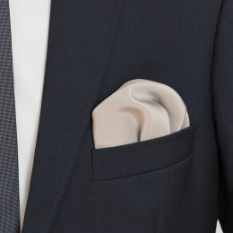 Elegant silk pocket square for a jacket, powder pink, 30x30 cm