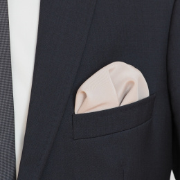 Elegant silk jacket pocket square, peach, 30x30 cm