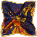 PJ-314 Silk Zodiac Capricorn Pocket Square, 30x30cm