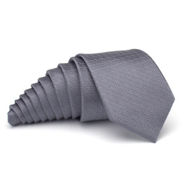 KR-012 Gray men's suit tie, woven silk jacquard