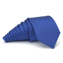 KR-015 Blaue Krawatte mit Blumen – Marken-Seidenkrawatten
