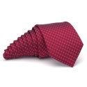 KR-016 Czerwony krawat w kwiaty - krawaty jedwabne markowe