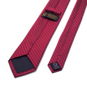 KR-016 Rot Krawatte mit Blumen – Marken-Seidenkrawatten