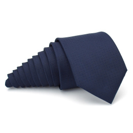 KR-019 Navy blue silk men's tie - elegant tie as a gift