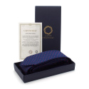 KR-027 Blue men's silk tie - elegant tie as a gift
