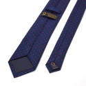 KR-027 Blue men's silk tie - elegant tie as a gift