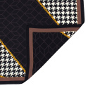 AD-002 Silk scarf printed on both sides, houndstooth 90x90 cm