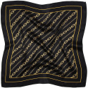 AD7-064 Printed silk scarf Milanówek, chains 70x70 cm