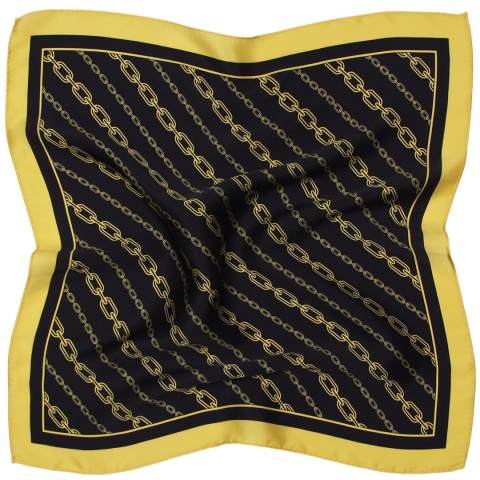 AD5-005 Silk scarf Milanówek printed double-sided, chains 55x55 cm