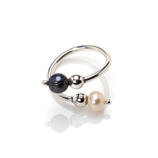 Srebrna apaszetka z perłami (pr. 925)