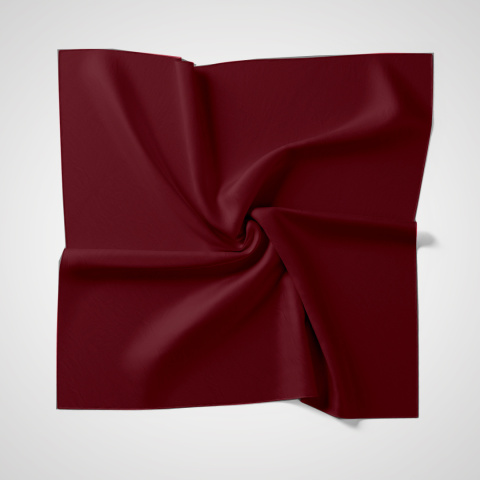 TWILL Burgundy silk pocket square, hand-stitched, 30x30 cm