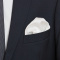 SATIN elegant silk pocket square for jacket, ecru 30x30 cm